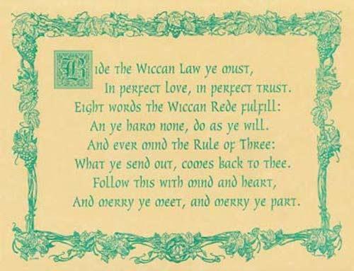 Wiccan rede - rede, (law)